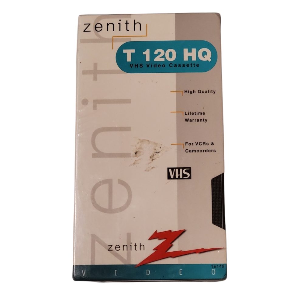 Zenith T 120 HQ VHS Video Cassette Blank